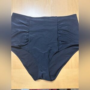 Aerie Black High-Waisted Swim Bottom